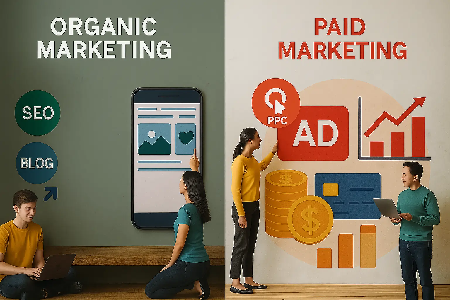Organic Marketing vs Paid Marketing: Which Gives Better Results in Oman?
